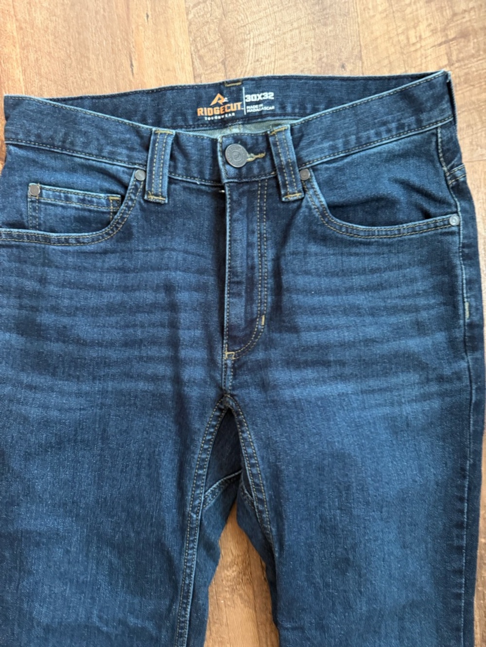 RIDGECUT TOUGHWEAR JEANS MENS SZ 30X32 NEW STRAIGHT LEG BLUEJEANS PANTS - Picture 2 of 5
